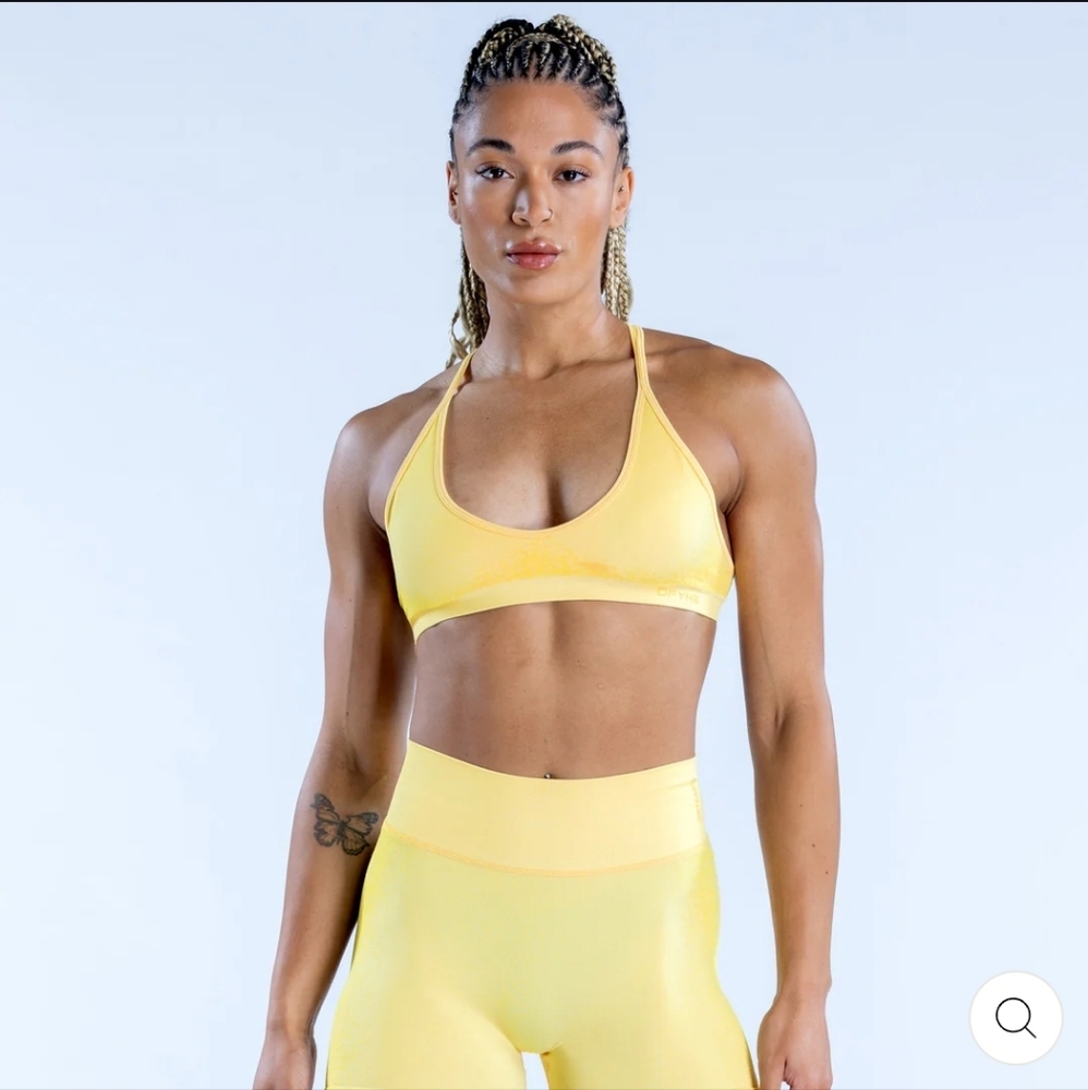 DFYNE Ignite Cross Back Sports Bra - "Lemon Drop" 🍋💛